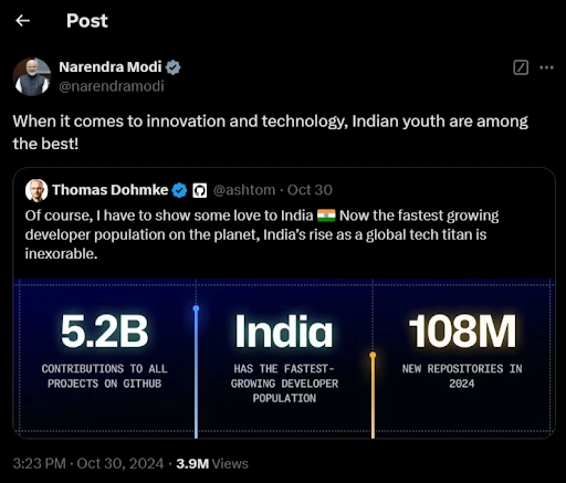 kubecon india narendra modi tweet