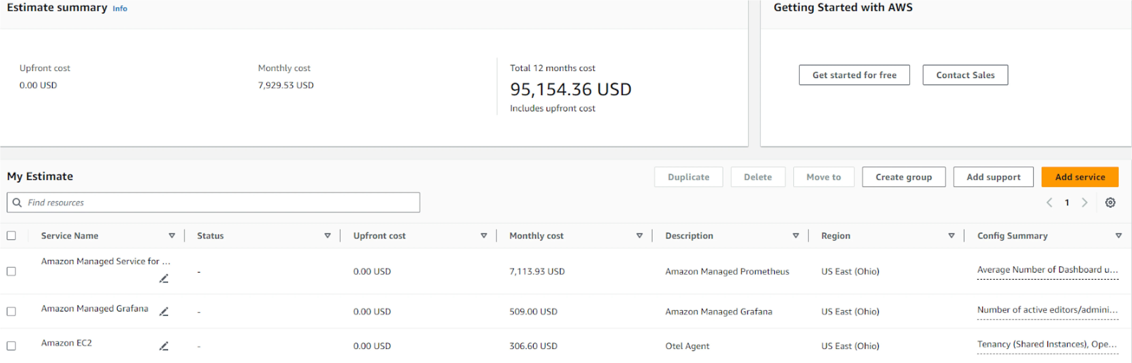 AWS managed Prometheus pricing