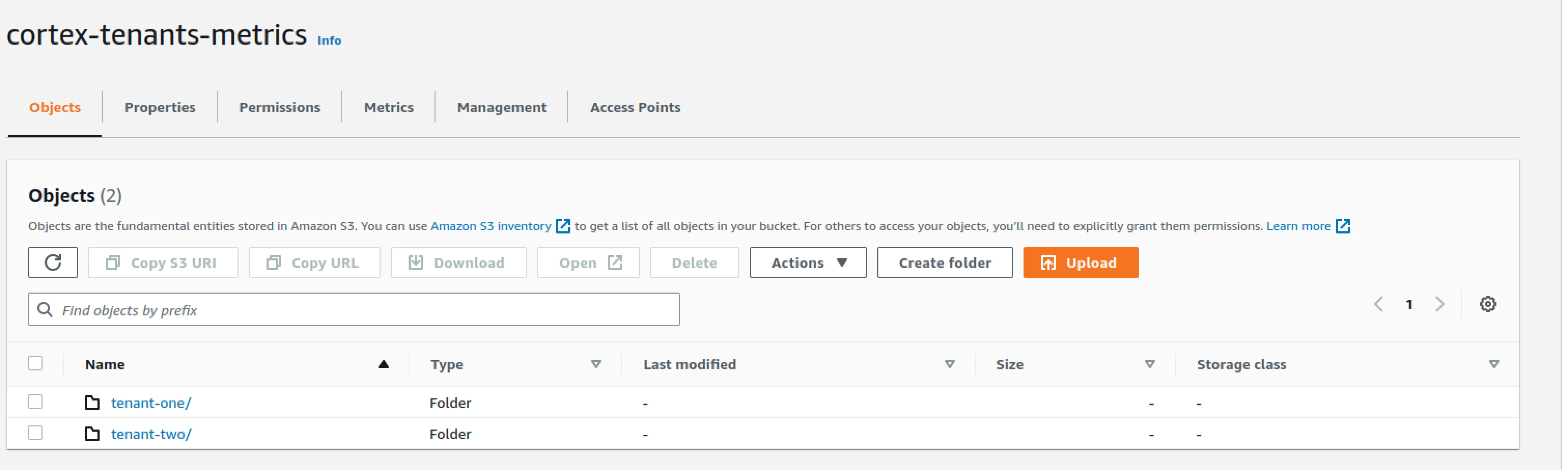 S3 will create separate folders based on tenant_id label