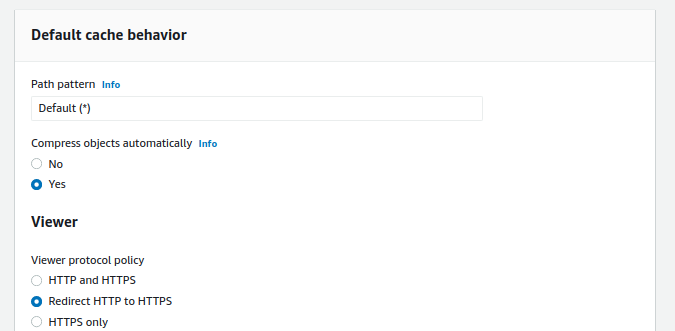 CloudFront Integration Default Cache Behavior