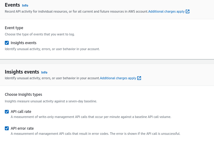 Enable the insight events in the CloudTrail