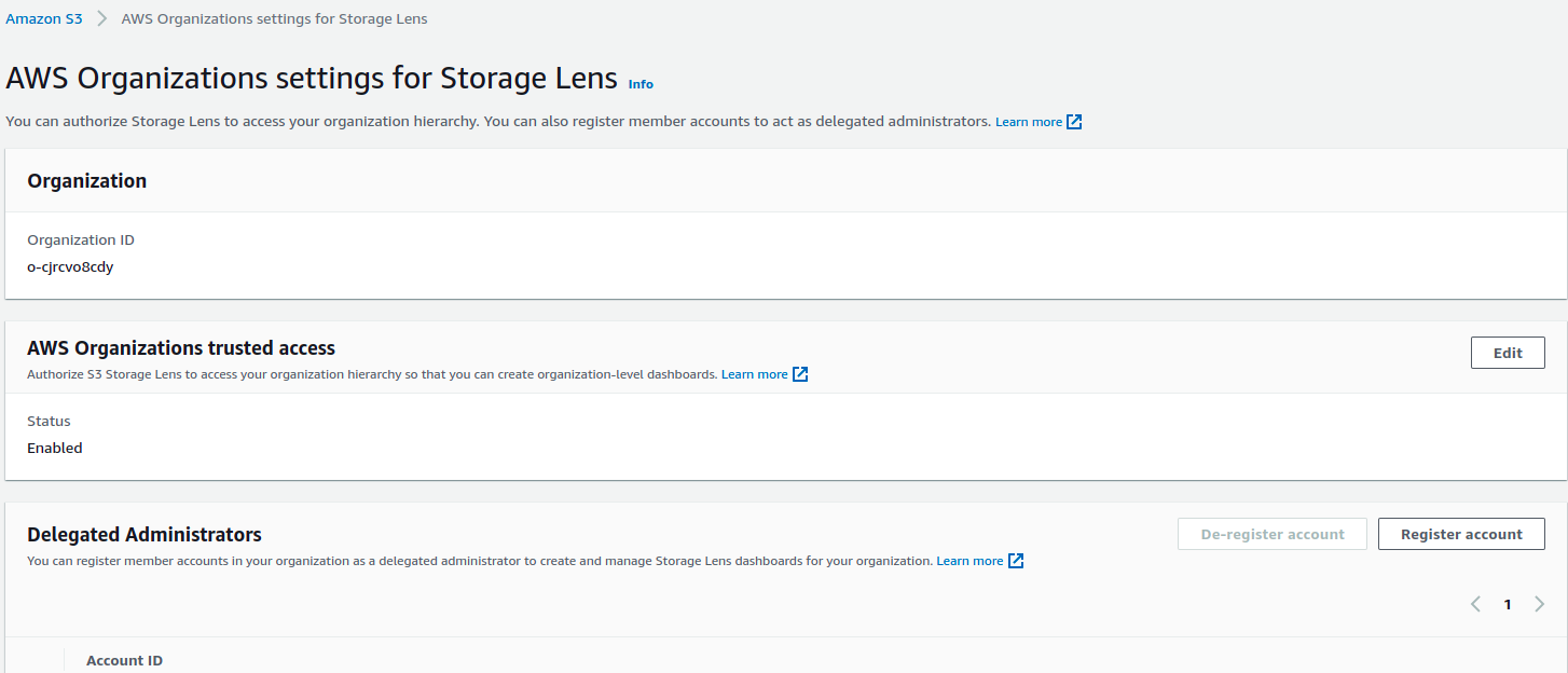 S3 Storage lens